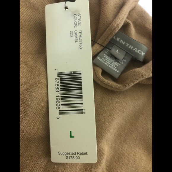 Brand New Ellen Tracey  Woman’s Beige Sweater w/ Turtleneck!! Pristine Condition - Picture 9 of 12
